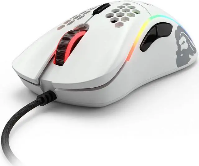 Alt view image 3 of 5 - Glorious Model D Minus RGB Gaming Mouse - Matte White