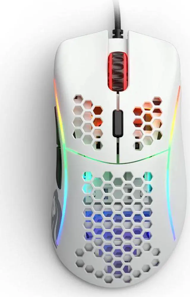 Alt view image 2 of 5 - Glorious Model D Minus RGB Gaming Mouse - Matte White