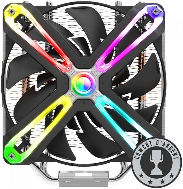 Alt view image 5 of 7 - Zalman 17X High Performance CPU Air Cooler, 200W TDP 140mm Dual-Blade ARGB Spider Fan, for Intel LGA 1200/1151/2066/2011/X99/X79, AMD AM4/AM3, 5 Heat Pipes