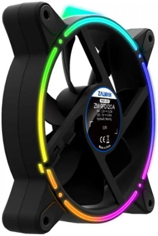 Alt view image 9 of 9 - ZALMAN ZM-RFD120 Addressable RGB LED Case Fan Front / Rear Double Spectrum effect Long Life Hydraulic Bearing