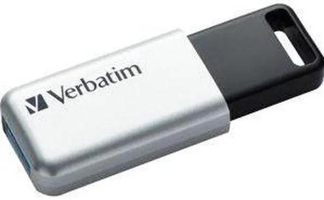 Alt view image 3 of 20 - Verbatim 64GB Store'n' Go Secure Pro USB 3.0 Flash Drive with AES 256 Hardware Encryption - Silver