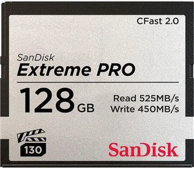 Alt view image 2 of 12 - SanDisk Extreme Pro 128GB CFast 2.0 Flash Card Model SDCFSP-128G-G46D