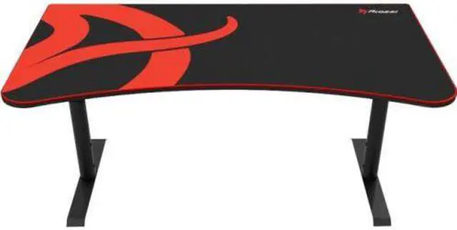 Alt view image 6 of 10 - Arozzi Arena Heavy Duty Rectangular Gaming Desk and Mouse Pad Black