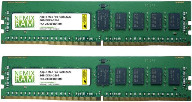 16GB 2x8GB DDR4-2666 PC4-21300 RDIMM Memory for Apple Mac Pro Rack 2020  MacPro 7,1 by Nemix Ram