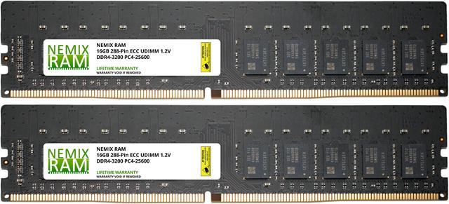 32GB Kit 2x16GB DDR4-3200 PC4-25600 ECC UDIMM 2Rx8 Memory for