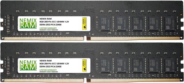 16GB Kit 2x8GB DDR4-2933 PC4-23400 ECC UDIMM 1Rx8 Memory for