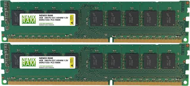 NEMIX RAM 8GB 2x4GB DDR3-1333 PC3-10600 ECC Unbuffered Memory Server Memory - Newegg.com