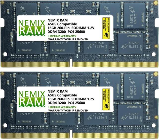 NEMIX RAM 32GB Kit 2x16GB DDR4-3200 PC4-25600 SO-DIMM ノートPC用メモリ