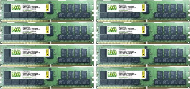 2TB Kit (8 x 256GB) DDR4-2933 PC4-23400 ECC Load Reduced Memory for ASRock  Rack ROMED8-2T AMD EPYC Board by NEMIX RAM