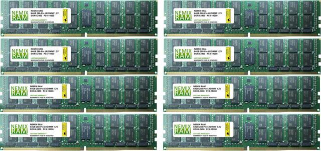 diskriminerende Piping Exert NEMIX RAM 512GB 8x64GB DDR4-2400MHz PC4-19200 4Rx4 ECC Load Reduced Memory  Server Memory - Newegg.com