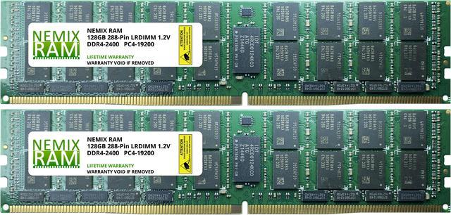 256GB Kit 2x128GB DDR4-2400 PC4-19200 ECC Load Reduced 8Rx4 Server