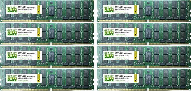 NEMIX RAM 512GB 8x64GB DDR4-2133MHz PC4-17000 4Rx4 ECC Load