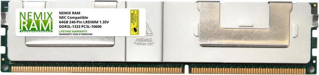 NEMIX RAM NE3302-H023F for NEC Express5800/A2020b 256GB (4x64GB) LRDIMM  Memory