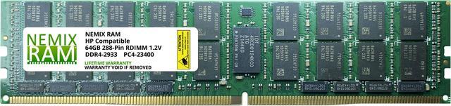 64GB DDR4-2933 PC4-23400 2Rx4 Memory Upgrade for ProLiant DL385 G10 by  Nemix Ram