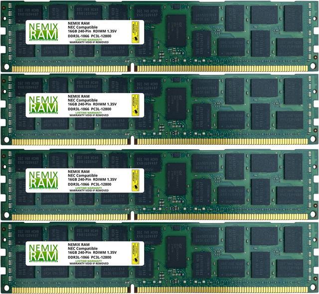 NEMIX RAM NE3302-H021F for NEC Express5800/A1040b 64GB (4x16GB) RDIMM Memory