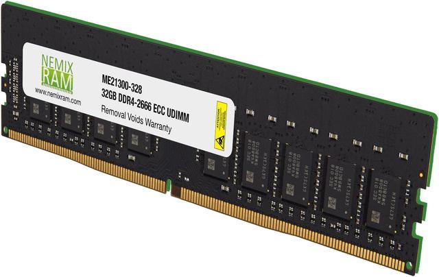 NEMIX RAM 32GB DDR4-2666 PC4-21300 2Rx8 ECC Unbuffered Memory