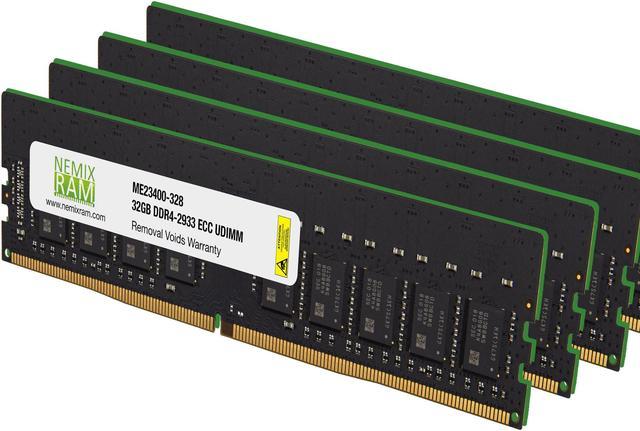 NEMIX RAM 128GB 4x32GB DDR4-2933 PC4-23400 2Rx8 ECC Unbuffered Memory