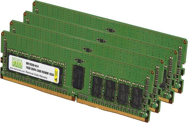 tung energi Modtager NEMIX RAM 64GB 4x16GB DDR4-2400 PC4-19200 1Rx4 ECC Registered Memory Server  Memory - Newegg.com