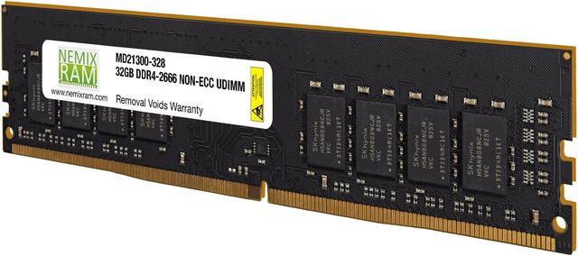 NEMIX RAM NEMIX RAM 128GB 4x32GB DDR4-2666 PC4-21300 2Rx8 Non-ECC Unbu 