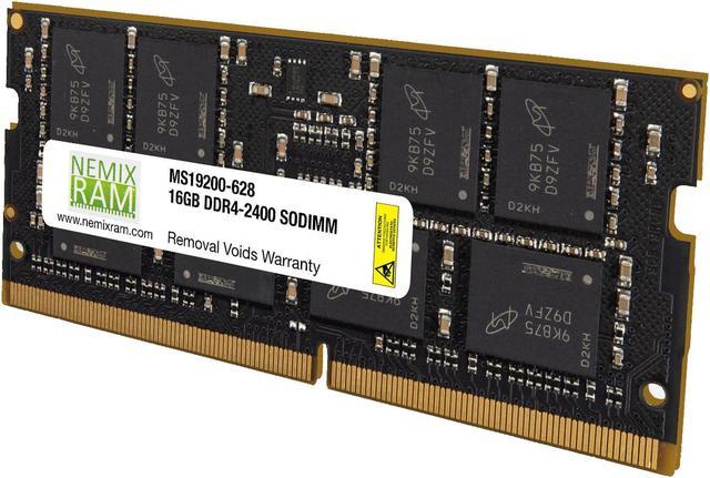 16GB (1x16GB) DDR4 2400 (PC4 19200) SODIMM Laptop Memory RAM