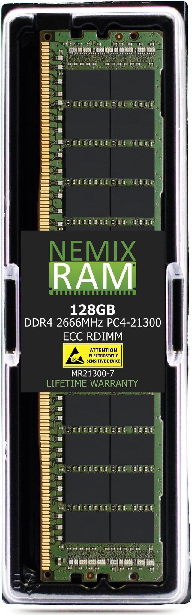 NEMIX RAM 128GB DDR4-2666 PC4-21300 ECC RDIMM Registered Server Memory  Upgrade DDR4-2666 PC4-21300 for Dell EMC PowerEdge XR2 Server