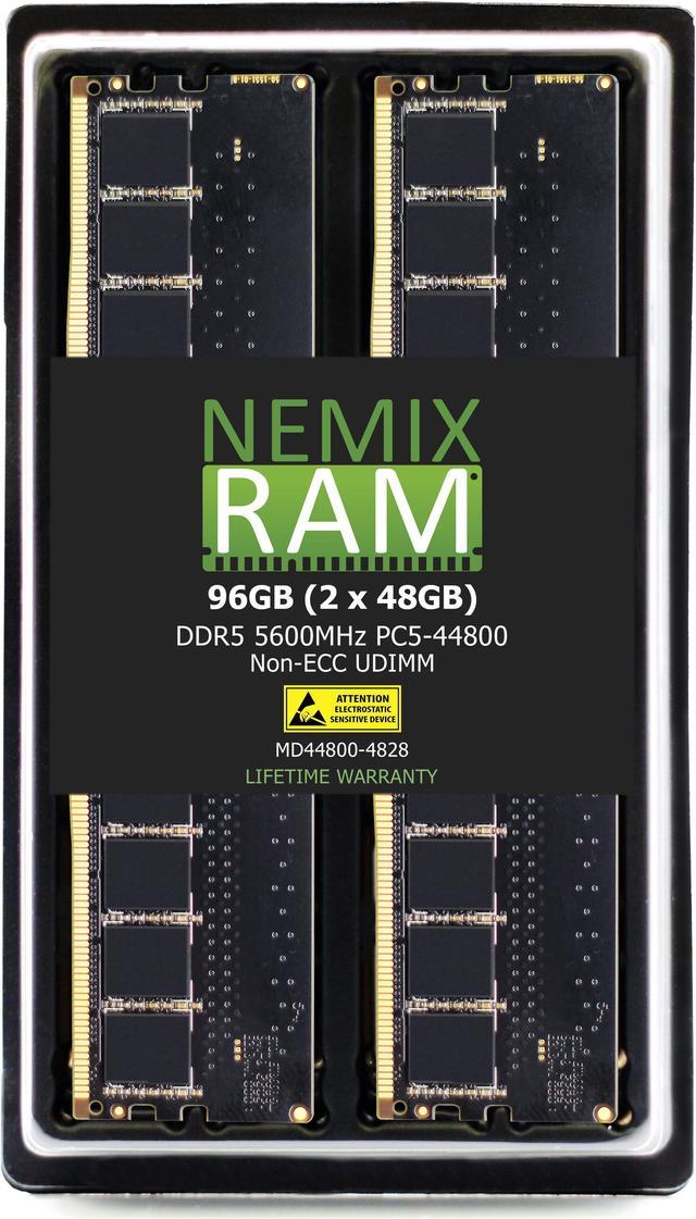 NEMIX RAM 96GB (2X48GB) DDR5 5600MHz PC5-44800 NON-ECC 288-pin UDIMM