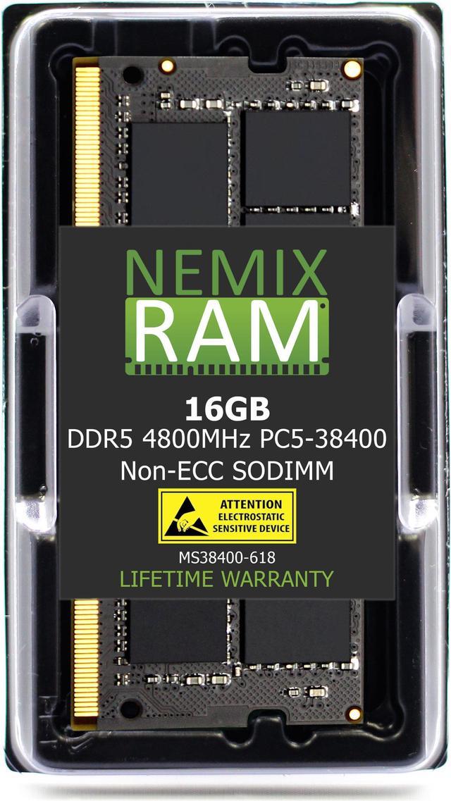 NEMIX RAM 16GB DDR5 4800MHz PC5-38400 Non-ECC SODIMM Compatible with DELL  Vostro 7620 Laptop