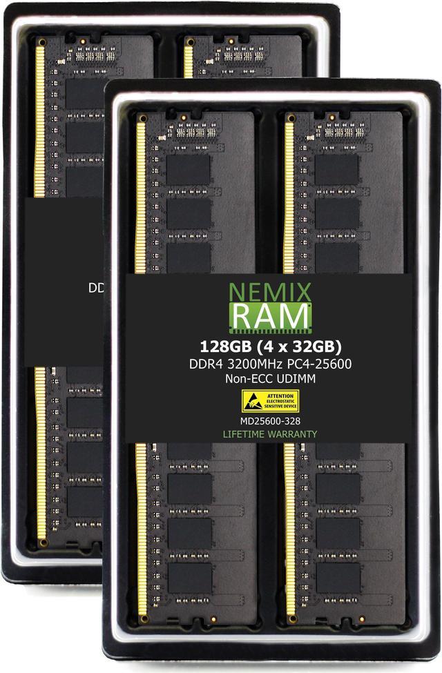 NeweggBusiness - NEMIX RAM 128GB (4 x 32GB) DDR4 3200MHz PC4-25600