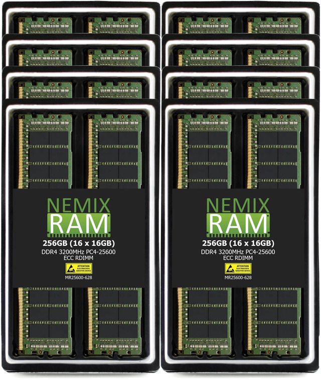 thumbnail image 2 of 256GB RAM Kit (8x32GB) DDR4 3200MHz RDIMM ECC Registered For AMD EPYC Servers 2 of 6