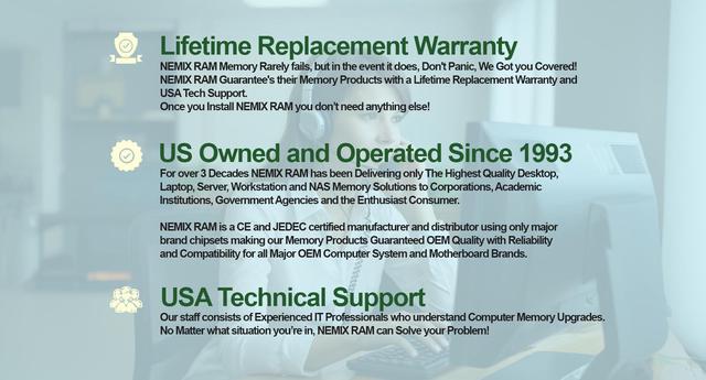 Alt view image 6 of 6 - NEMIX RAM 64GB (8X8GB) DDR4 2133MHZ PC4-17000 2Rx8 1.2V 288-PIN ECC RDIMM Registered Server Memory KIT