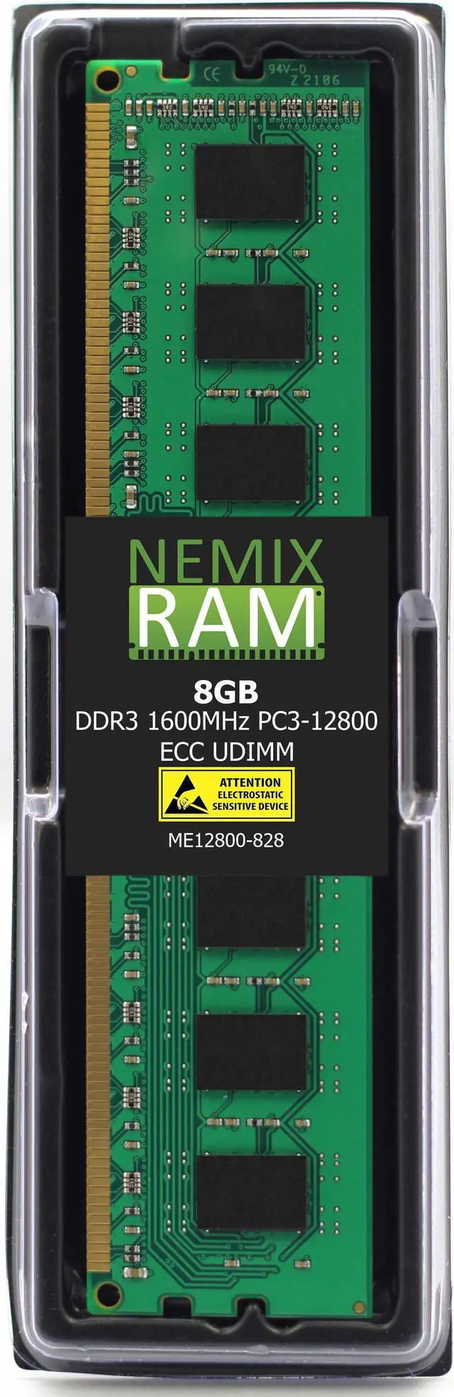 Main image of NEMIX RAM 8GB (1X8GB) DDR3 1600MHZ PC3-12800 2Rx8 1.35V 240-PIN ECC UDIMM Compatible with Supermicro MEM-DR380L-SL01-EU16 ECC Unbuffered Memory