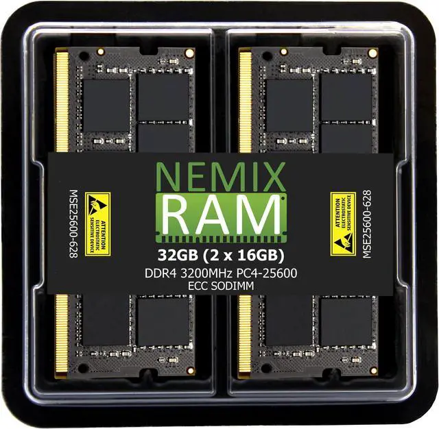 Alt view image 7 of 7 - NEMIX RAM 32GB (2X16GB) DDR4 3200MHZ PC4-25600 2Rx8 1.2V 260-PIN ECC SODIMM KIT