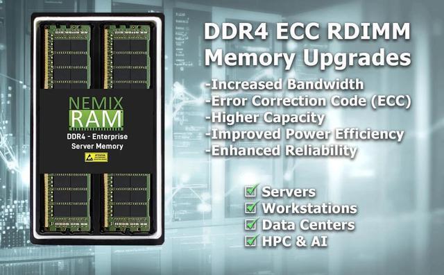Alt view image 4 of 6 - NEMIX RAM 64GB (8X8GB) DDR4 2133MHZ PC4-17000 2Rx8 1.2V 288-PIN ECC RDIMM Registered Server Memory KIT