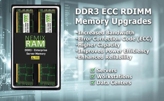 Alt view image 4 of 6 - NEMIX RAM 32GB (2X16GB) DDR3 1333MHZ PC4-10600 2Rx4 1.5V 240-PIN ECC RDIMM Registered Server Memory KIT