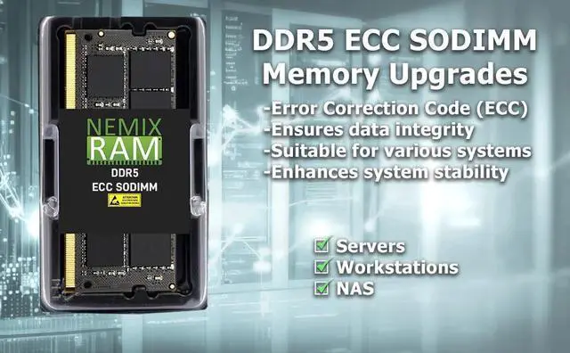 Alt view image 4 of 6 - NEMIX RAM 192GB (4X48GB) DDR5 4800MHZ PC5-38400 2Rx8 1.1V 262-PIN ECC Unbuffered SODIMM Memory KIT