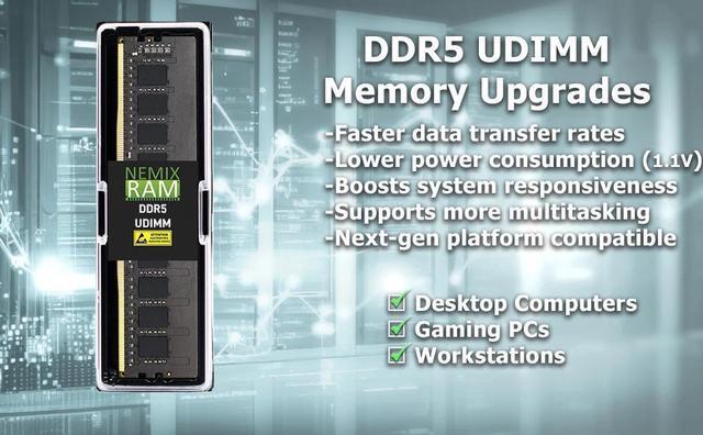 Alt view image 4 of 6 - NEMIX RAM 64GB (4X16GB) DDR5 4800MHZ PC5-38400 1Rx8 1.1V CL40 288-PIN Non-ECC Unbuffered UDIMM Desktop PC Memory KIT Compatible with ASRock Z790 PG Riptide Motherboard
