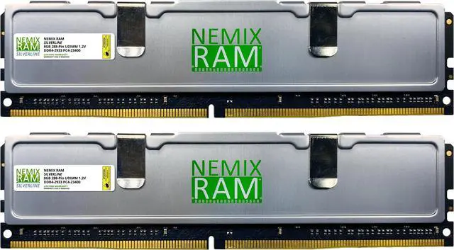 Main image of NEMIX RAM Silverline PC Gaming Memory 16GB (2X8GB) DDR4 2933MHZ PC4-23400 CL21 Non-ECC Unbuffered UDIMM KIT