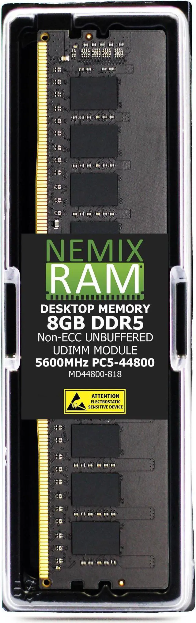 Main image of NEMIX RAM 8GB (1X8GB) DDR5 5600MHZ PC5-44800 1Rx6 1.1V CL46 288-PIN Non-ECC Unbuffered UDIMM Desktop PC Memory Compatible with Kingston KVR56U46BS6-8