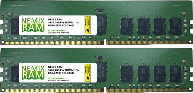 NEMIX RAM 32GB 2x16GB DDR4-2933 PC4-23400 1Rx4 ECC Registered