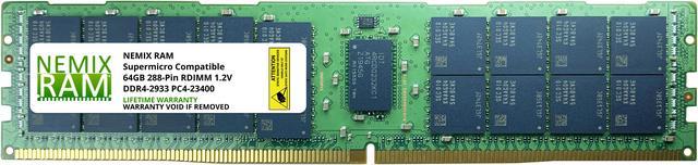 64GB DDR4-2933 PC4-23400 RDIMM Memory for Supermicro H11SSW-iN AMD EPYC by  Nemix Ram