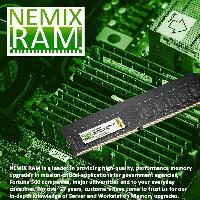 Alt view image 7 of 7 - NEMIX RAM 128GB (4X32GB) DDR4 3200MHZ PC4-25600 2Rx8 1.2V 288-PIN ECC Unbuffered UDIMM KIT