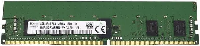Alt view image 3 of 5 - 8GB DDR4 2666MHz PC4-21300 CL19 ECC Registered 288pin Hynix Memory HMA81GR7AFR8N-VK