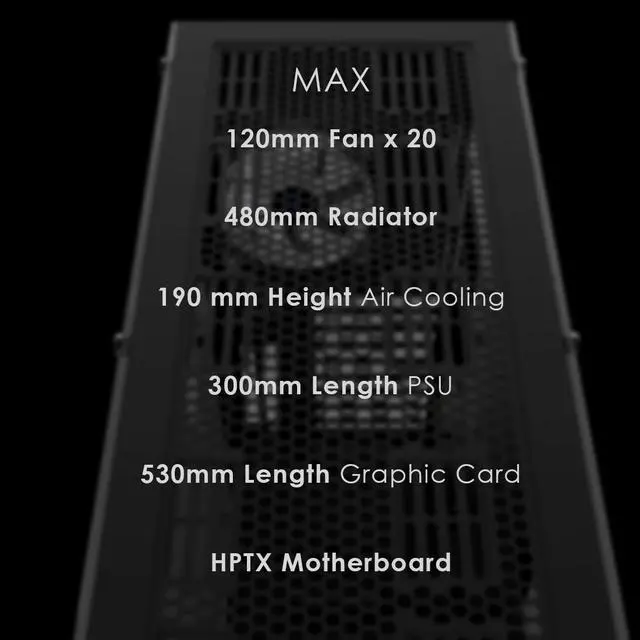 Alt view image 4 of 7 - Anidees AI Crystal XL PRO LITE ver. Full Tower Tempered Glass XL-ATX/E-ATX/ATX Gaming Case Support 480/360 Radiator,  - Black AI-XL-PRO-LITE