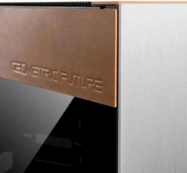 Alt view image 3 of 7 - Geometric Future M8 Cowboy Mid Tower E-ATX/ATX Gaming Case, Aluminum/Cowhide/Glass/1.0mm Steel, Vertical Air Duct design, Support Type C, 420/360 Radiator, Vertical GPU Mount, GEO-M8-COW (Case ONLY)