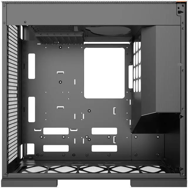 Alt view image 5 of 7 - Geometric Future M8 Cowboy Mid Tower E-ATX/ATX Gaming Case, Aluminum/Cowhide/Glass/1.0mm Steel, Vertical Air Duct design, Support Type C, 420/360 Radiator, Vertical GPU Mount, GEO-M8-COW (Case ONLY)