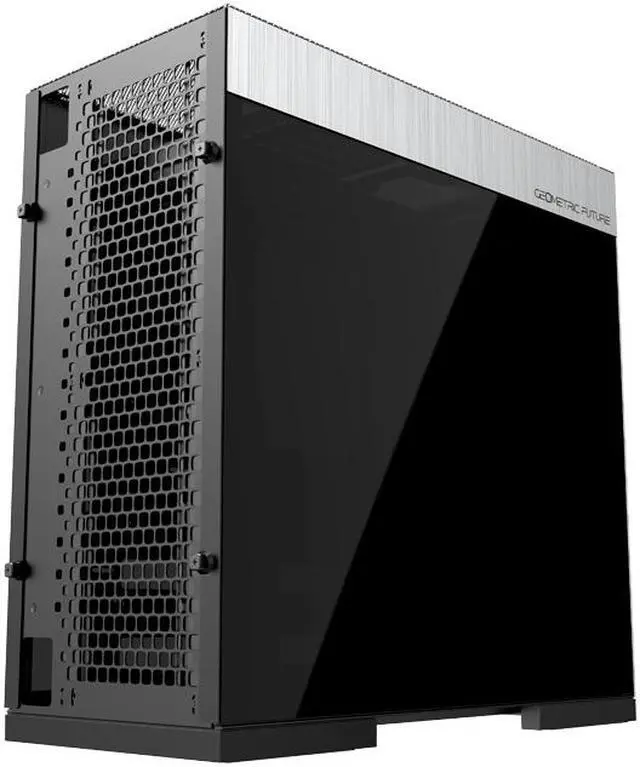 Alt view image 2 of 7 - Geometric Future M8 Dharma Mid Tower E-ATX/ATX Gaming Case, Aluminum/Glass/1.0 mm Steel, Vertical Air Duct design, Support Type C, 420/360 Radiator, Vertical GPU Mount, GEO-M8-DHA (PC Case ONLY)
