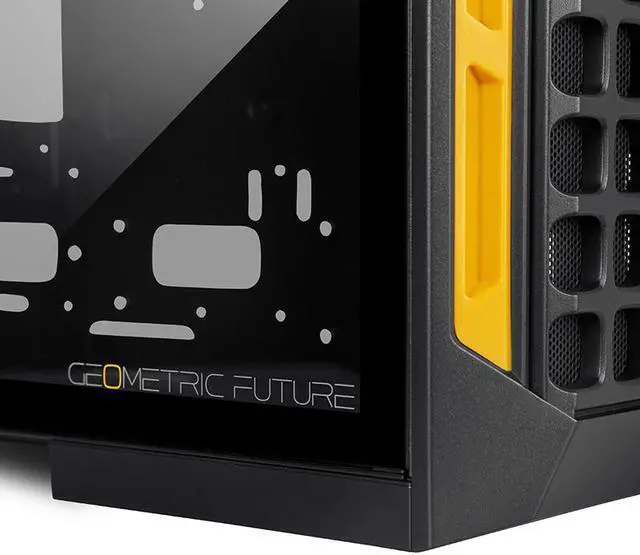 Alt view image 5 of 5 - Geometric Future M6 Raphael Mid Tower 12" x11MB /ATX Gaming Case, Combination of 4mm Glass/0.8 mm Steel with Vertical Air Duct design, Support 360 Radiator, Vertical GPU Mount,GEO-M6-RA(PC Case ONLY)
