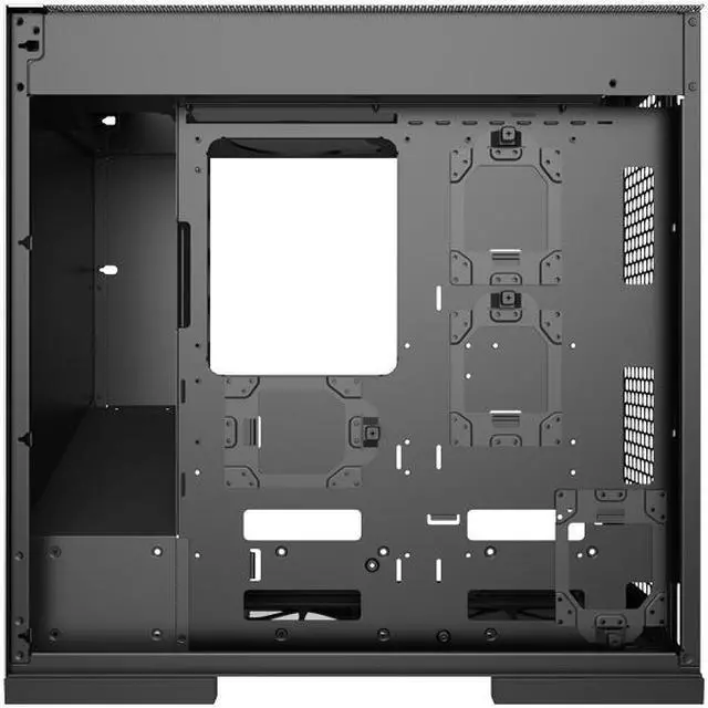 Alt view image 3 of 7 - Geometric Future M8 Dharma Mid Tower E-ATX/ATX Gaming Case, Aluminum/Glass/1.0 mm Steel, Vertical Air Duct design, Support Type C, 420/360 Radiator, Vertical GPU Mount, GEO-M8-DHA (PC Case ONLY)