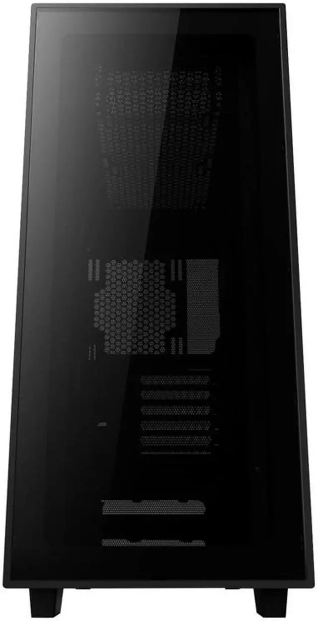 Alt view image 4 of 7 - anidees AI-Crystal-Lite Tempered Glass Mid Tower Gaming Computer Case, Fan Less Version - Black