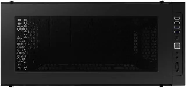 Alt view image 5 of 7 - anidees AI-Crystal-Lite Tempered Glass Mid Tower Gaming Computer Case, Fan Less Version - Black